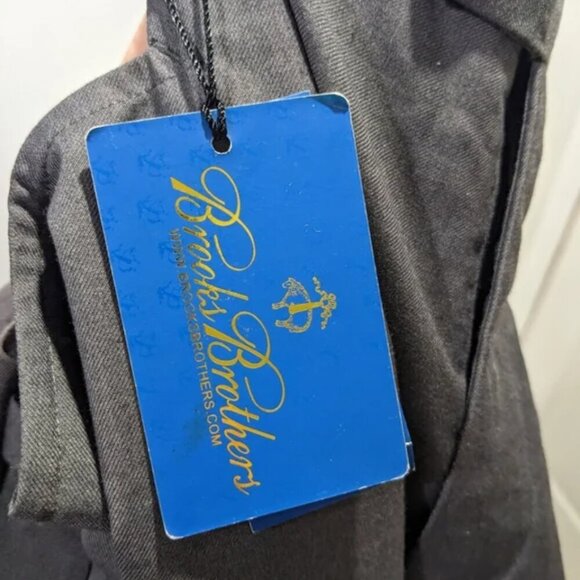 NWT Brooks Brothers | Gabardine Wool Trousers In Grey (40/34) - Picture 8 of 10